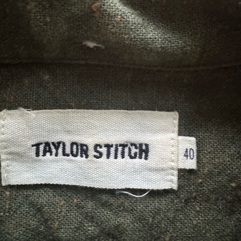 Taylor Stitch The Jack Shirt Olive Donegal Button Down Top Casual M - Picture 12 of 12